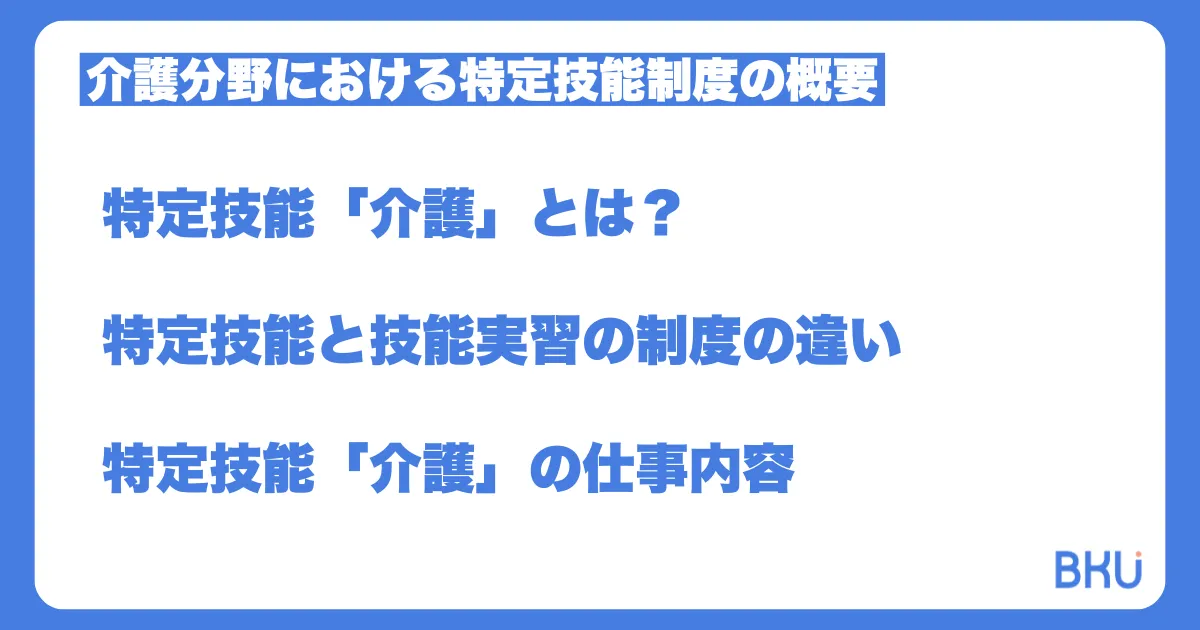 介護分野における特定技能制度の概要