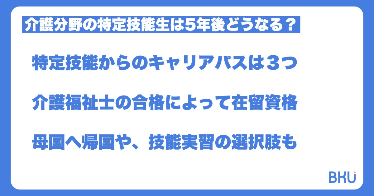 介護分野の特定技能生は5年後どうなる？