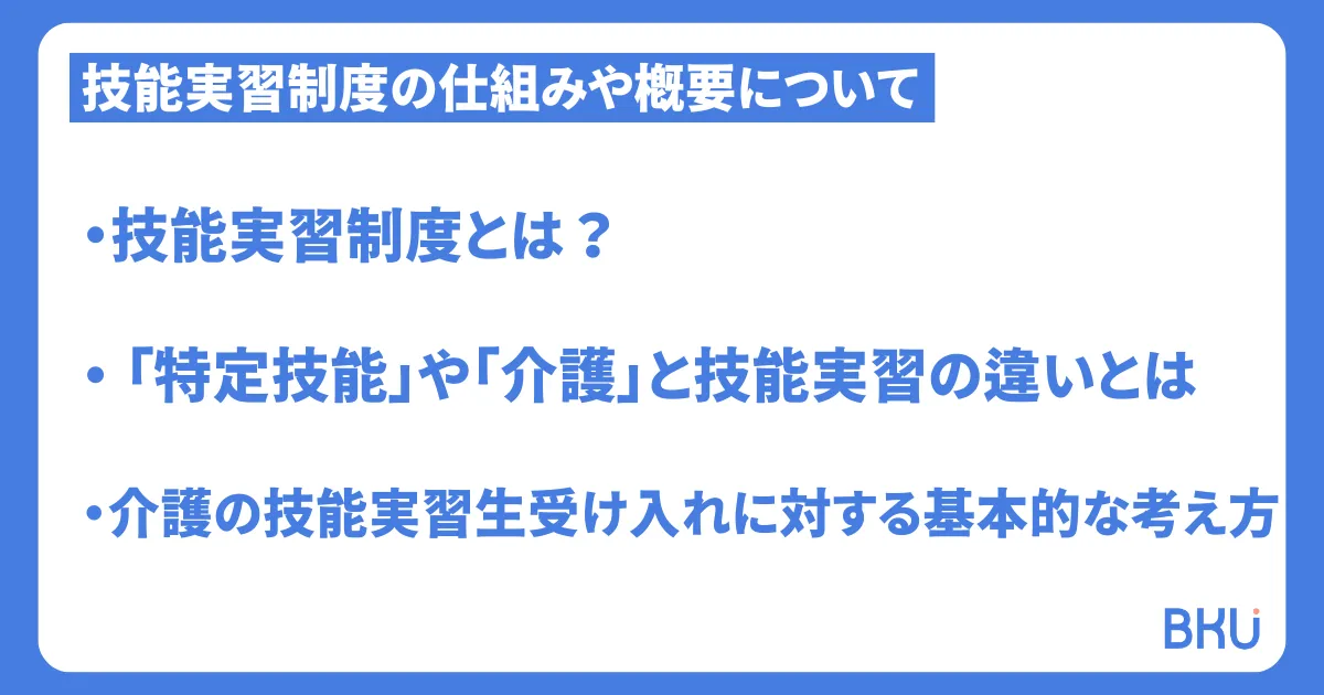 技能実習制度の仕組みや概要について
